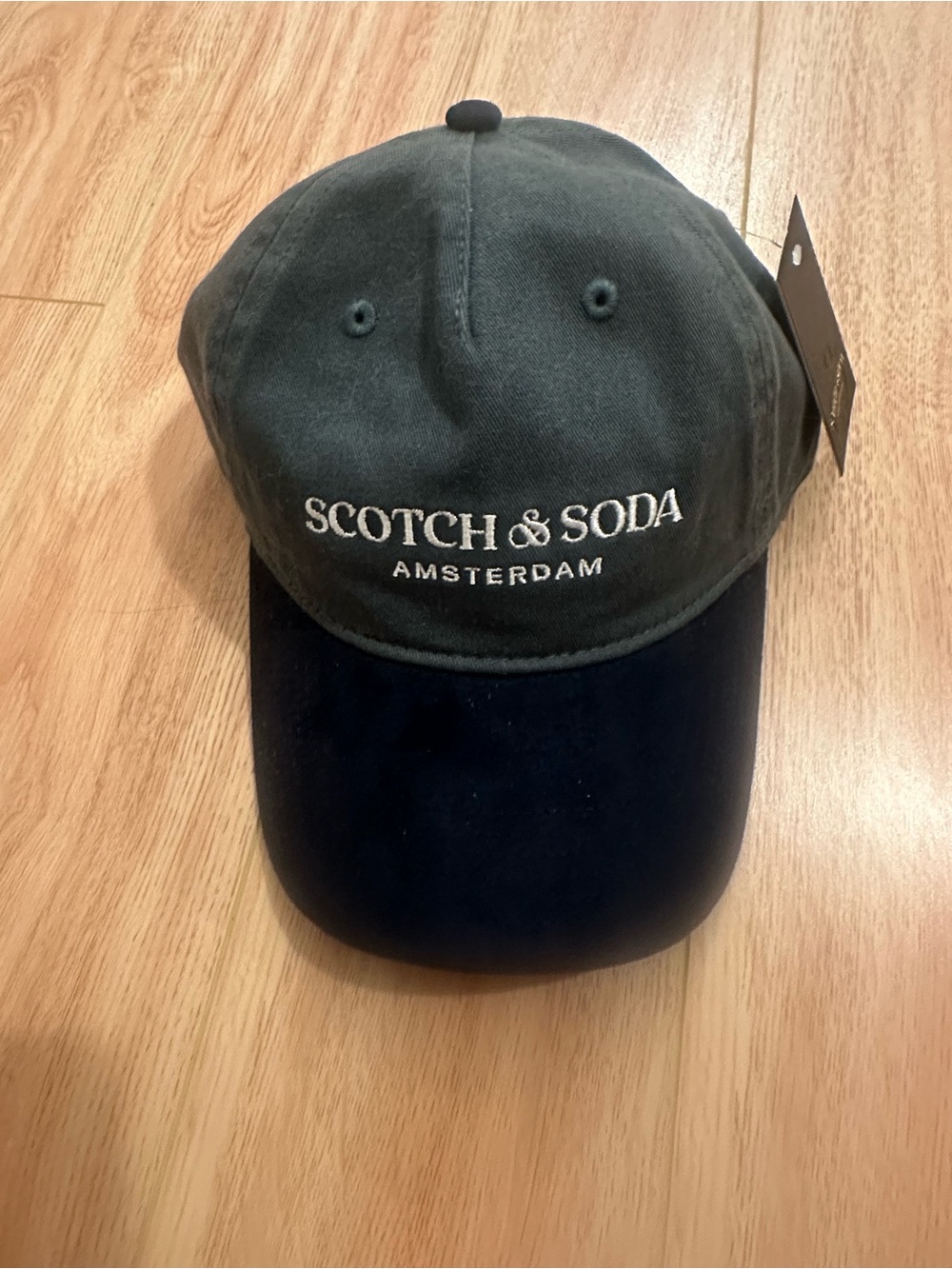 Scotch & Soda Two-Tone Baseball Cap - Olive Green & Navy